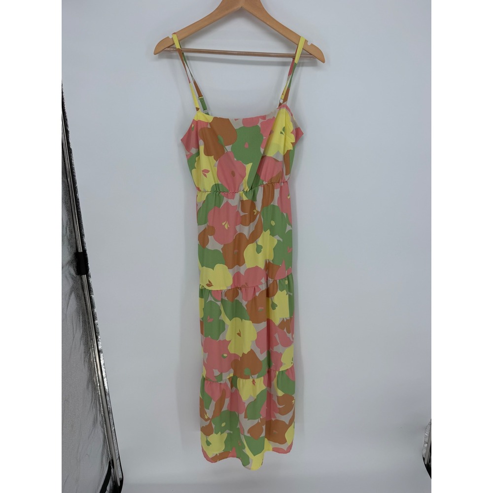 Social Standard by Sanctuary Dress Sā Pink Floral Tiered Maxi Boho Cottagecore